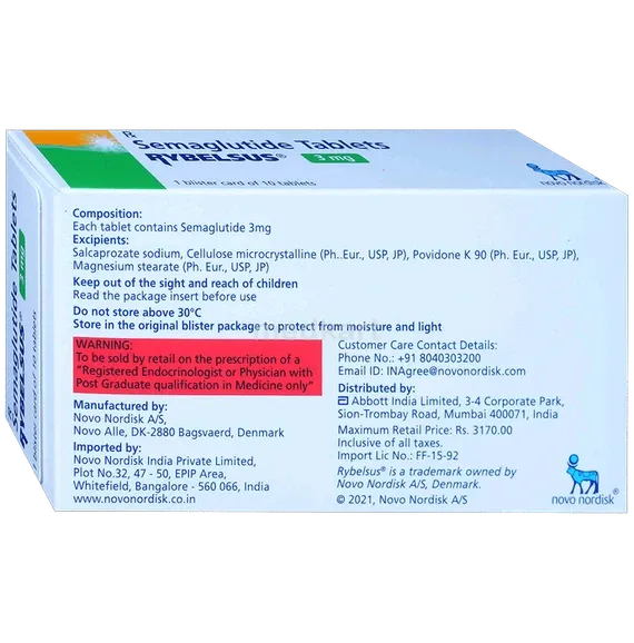 rybelsus 3mg tablet 10's